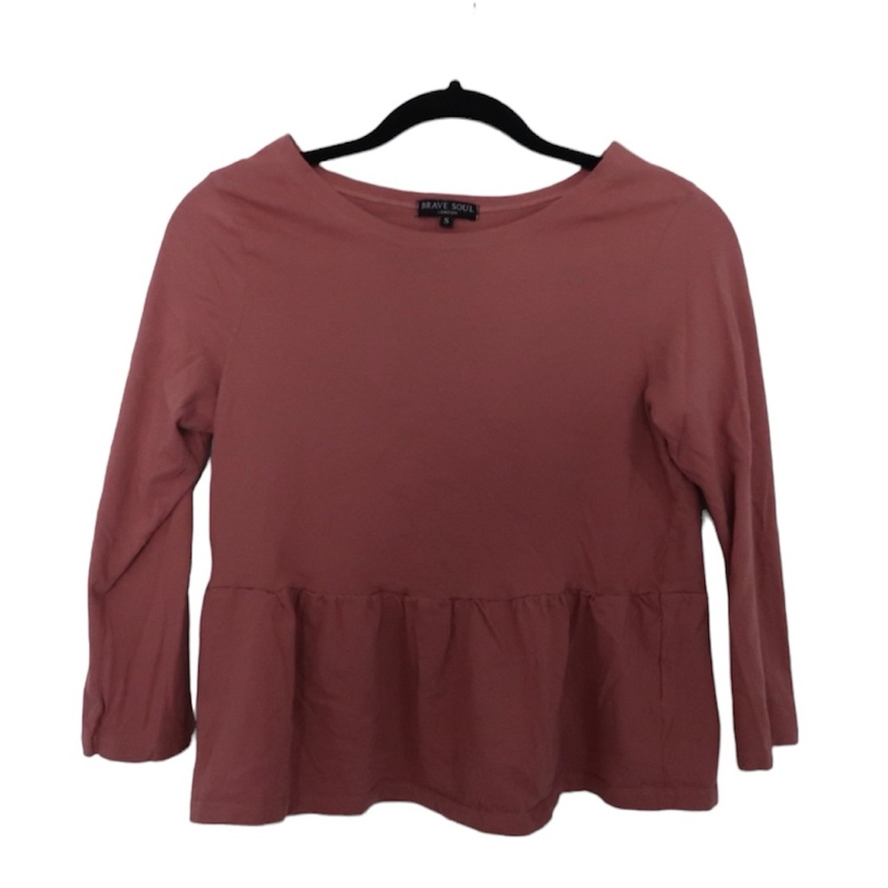 3/4 length sleeve peplum top